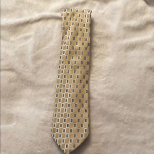 Gold and blue neck tie